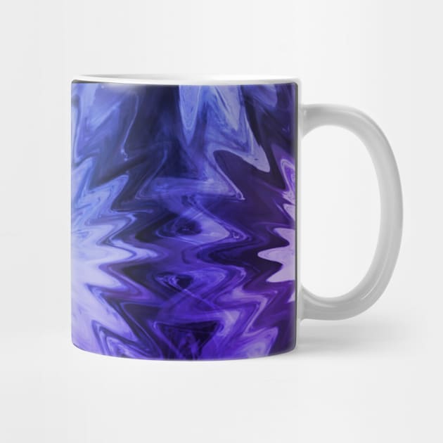 Purple  Ombre Fluid Pour Daises Flowers by Moon Art